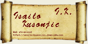 Isailo Kusonjić vizit kartica
